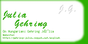 julia gehring business card